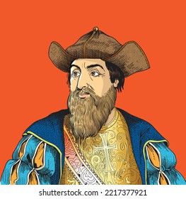 Vasco de Gama  who in 1498  rounded the Cape Good Hope   sailed to Calicut  the coast Malabar 