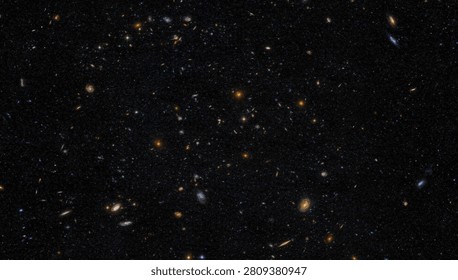 Vast Deep Space Filled with Countless Distant Galaxies and Stars