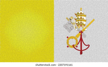 Vatican City Flag With Glass Color Stained Glass Texture Effect For Independent Day,Wallpapers, Background,Banners,Cards And Flyers HD Printable File 