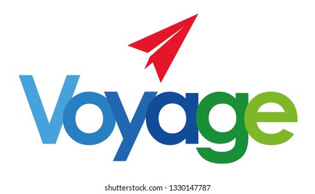 vayage and paper plane in white background - Powered by Shutterstock