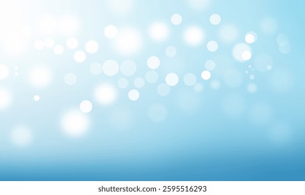 Vector abstract blue sky background with blurry bokeh light effect. great for design