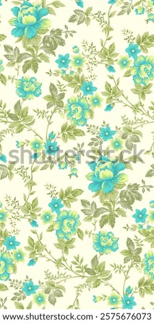 vector allover seamless floral pattern design for textile and wallpaper 