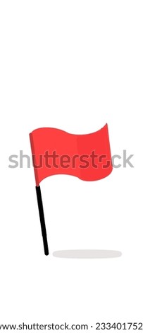 vector cool red flag icon illustration