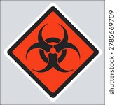 Vector danger sign toxic bio hazard. Stock illustration warning sign symbol