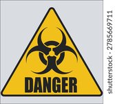 Vector danger sign toxic bio hazard. Stock illustration warning sign symbol