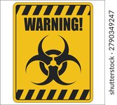 Vector danger sign toxic bio hazard. Stock illustration warning sign symbol