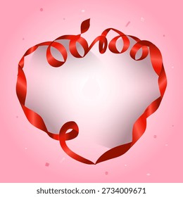 Vector design of ribbon heart