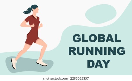 Vector design for World Running Day 2 June. A holiday designed to attract people to jogging - as one of the simplest and most accessible sports that contribute to maintaining a healthy lifestyle. - Powered by Shutterstock