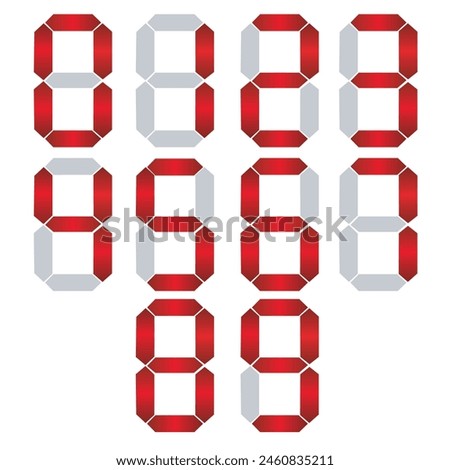 Vector digital number number illustration