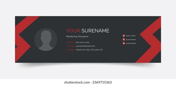 vector Email signature design template - Powered by Shutterstock