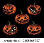 vector file, black outline with 5 color