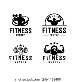 Vector vector fitness workout theme logotypes and inspiring posters collection created - Powered by Shutterstock