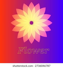 Vector Flower Design in Adobe Illustrator, This is simple and colorful vector design