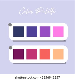 Vector gradient flat colors palette swatches set
