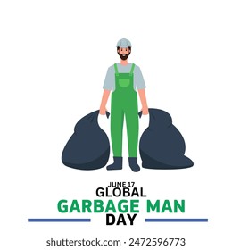 vector graphic of global garbage man day  - Powered by Shutterstock