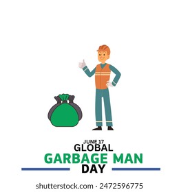 vector graphic of global garbage man day  - Powered by Shutterstock