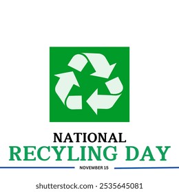 vector graphic of national recycling day good for national recycling day celebration. November 15 - Powered by Shutterstock