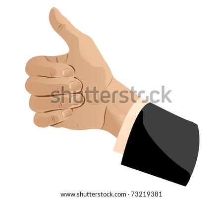 Vector hand with thumb up