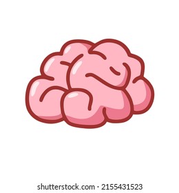 vector icon  brain. Stock illustration clipart human pink brain sign clipart