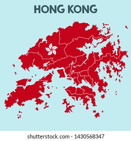 Vector Icon Map Flag Hong Kong Stock Illustration 1430568347 | Shutterstock