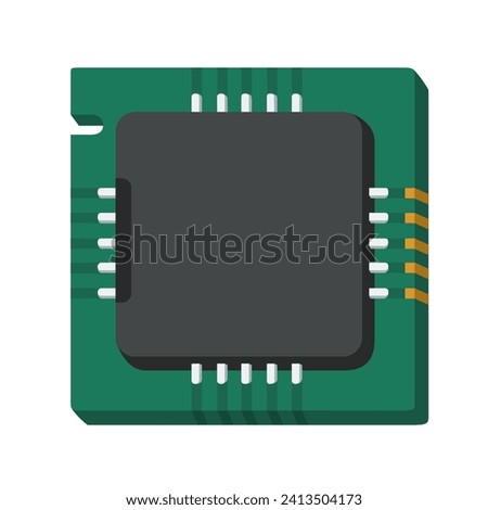 vector icon poster CHIP cpu processor. Stock illustration chip cpu computer processor poster clipart 