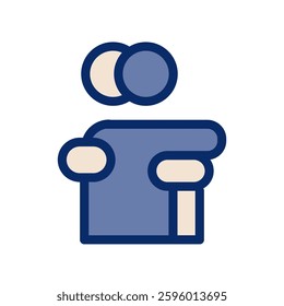 Vector icon representing acceptance, symbolizing peace with oneself and resilience.