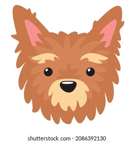 vector icon Yorkshire terrier dog. Stock illustration animal yorkie terrier dog puppy clipart