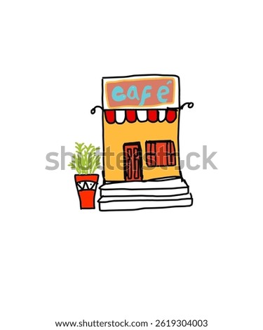 vector illustration of a caffe