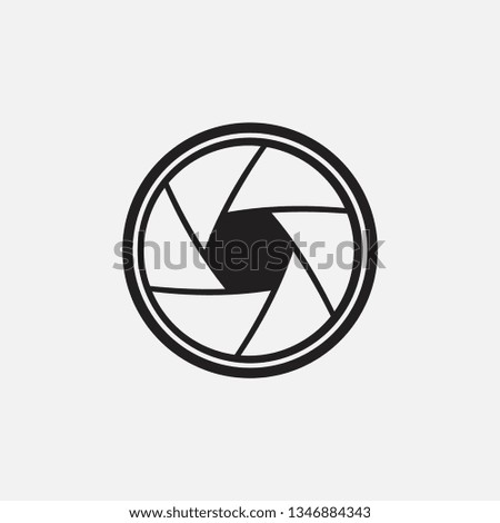 Vector illustration of camera shutter, isolated on white background