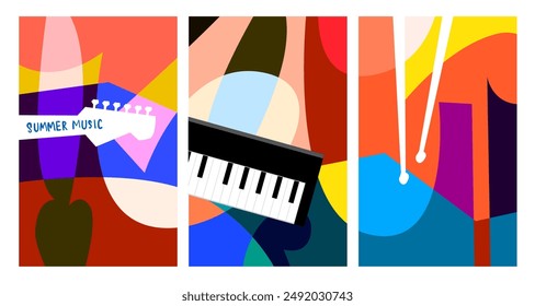 Vector illustration colorful summer music festival banner design - Powered by Shutterstock