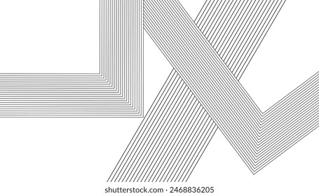 Vector Illustration of the gray pattern of lines abstract background. 