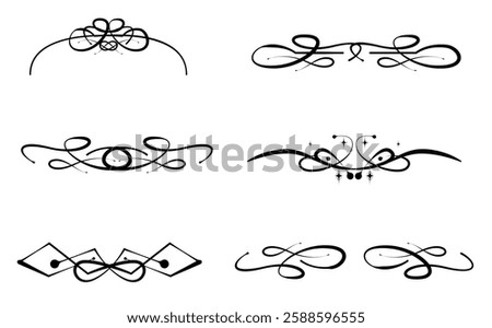 Vector illustration material of black decorative borders