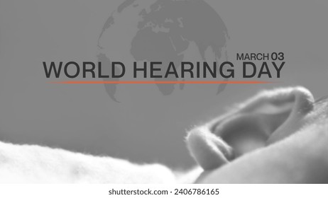 Vector illustration on the theme of World Hearing day on March 3rd.  prevent deafness and hearing loss and promote ear and hearing care across the world.