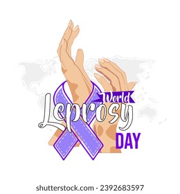 Vector illustration of World Leprosy Day. Ideal for greeting cards, posters, and banners. - Powered by Shutterstock