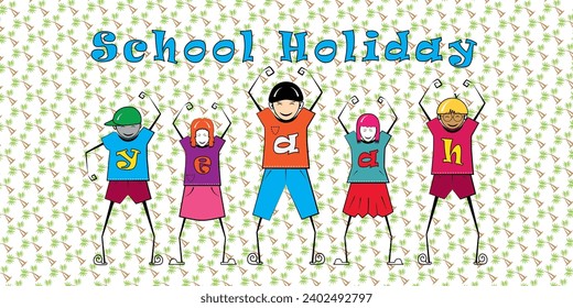 vector image school holidays have come