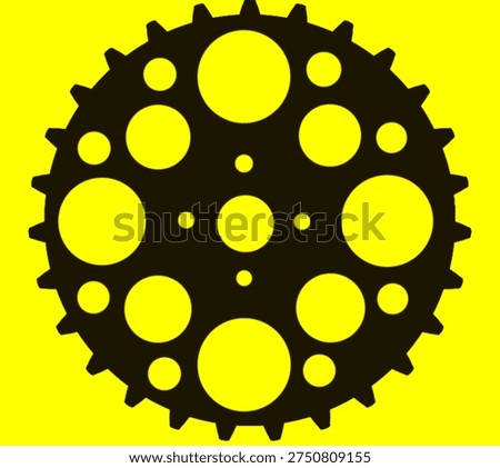 vector image showing a cogwheel pattern 