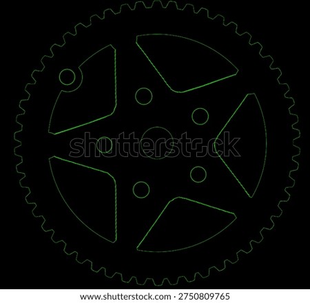 vector image showing a cogwheel pattern 