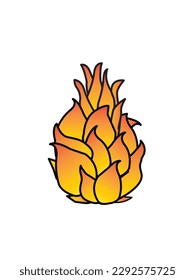 vector isolated fire emoji  Illustration
