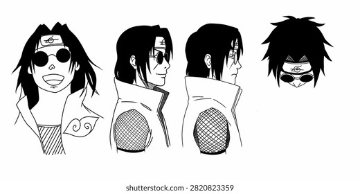 Vector line art character