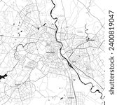 Vector map depicting Delhi