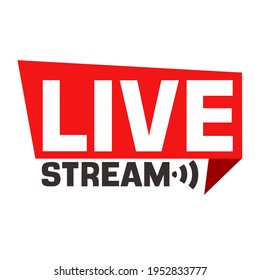 Vector Media Icon Live Stream. Stock Illustration Online Live Streaming