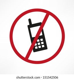 Vector No Cellphone Sign