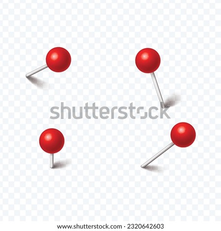 Vector push pin isolated design
