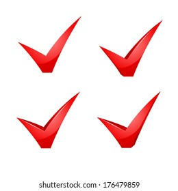 Vector Red Check Mark Raster Copy Stock Illustration 176479859 ...
