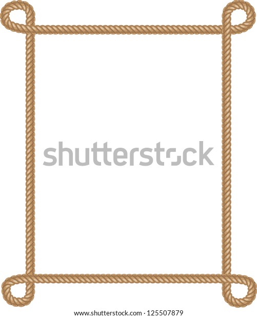 Vector Rope Border On White Stock Illustration 125507879 | Shutterstock