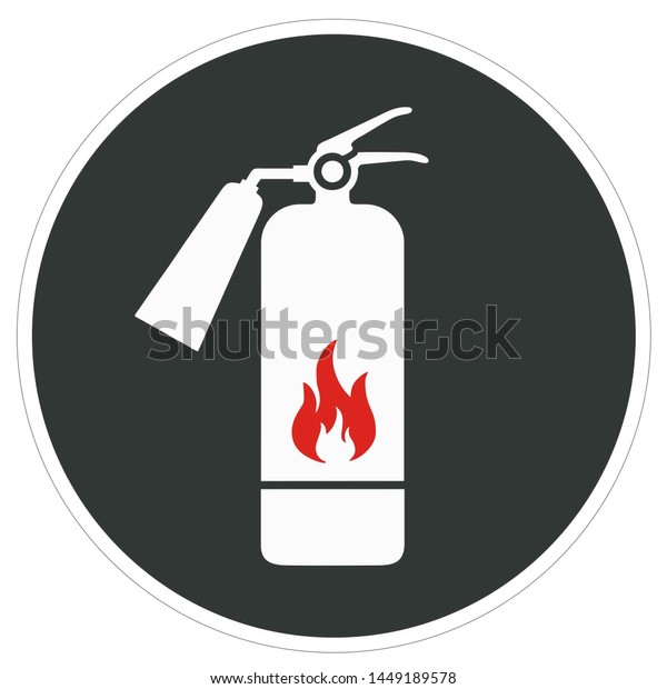 Vector Safety Icon Sign Fire Extinguisher Stock Illustration