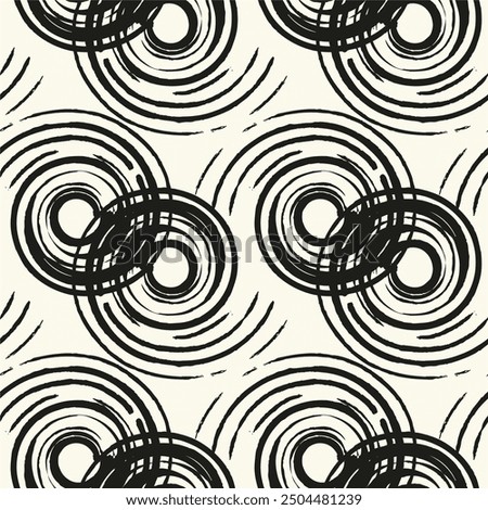 Vector seamless texture of spirals and broken lines. Fibonacci spiral. Whirlwind or stream. Pastel colors.
