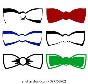 Vector Bow Tie Black Symbols Stock Vector (Royalty Free) 320377655