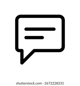 Vector SMS Icon – Chat Message Bubble, Digital Communication Symbol for Text, Conversation, and Mobile App Design