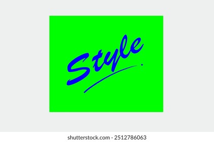 VECTOR FOR STYLE DESIGNS WITH GREEN SQUARE BACKGROUND 